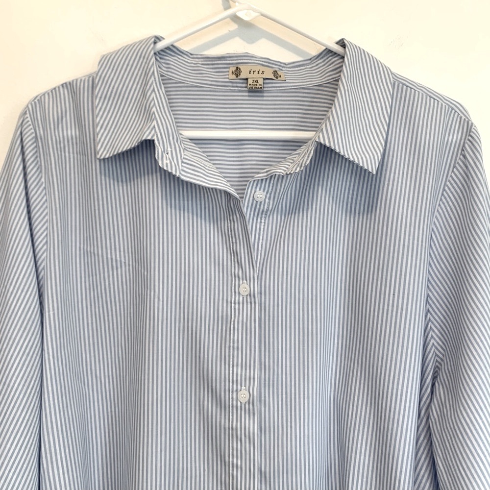 Iris Nautical Stripe Belted Tunic Shirt Dress - Picture 3 of 9
